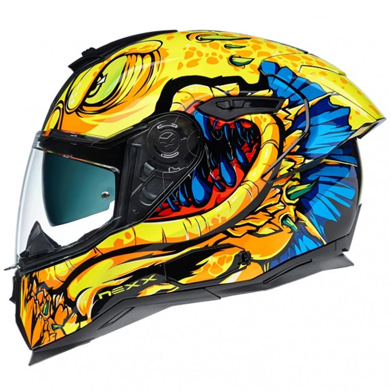 NEXX SX.100R Abisal zárt bukósisak sárga-kék