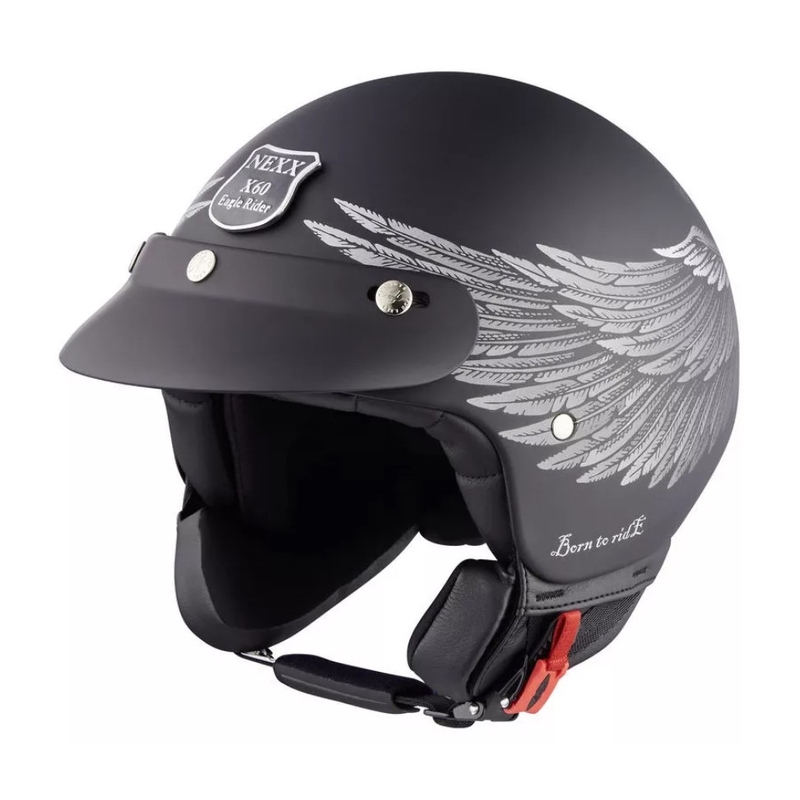 Nyitott sisak moto Nexx X.60 Eagle Rider fekete-ezüst számára kiárusítás