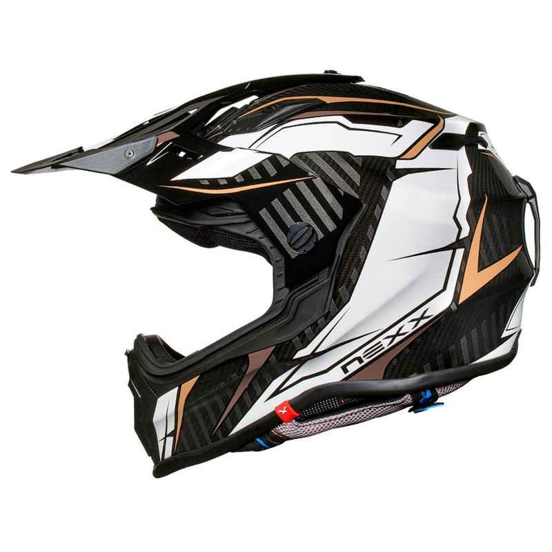 NEXX X.WRL Atika enduro bukósisak fekete-fehér-arany kiárusítás