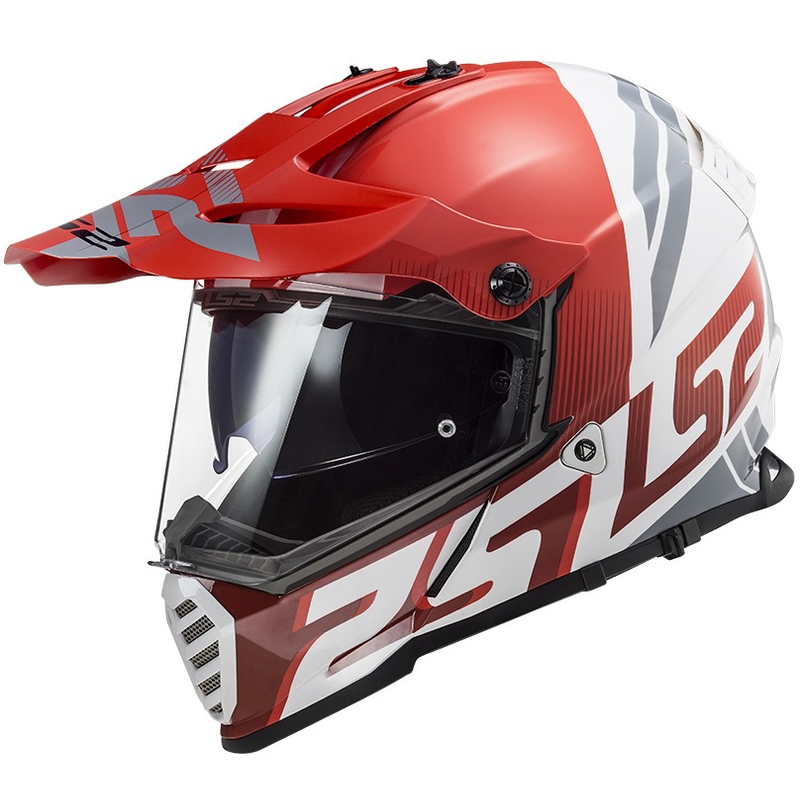 Enduro sisak LS2 MX436 Pioneer EVO Evolve fehér-szürke-piros