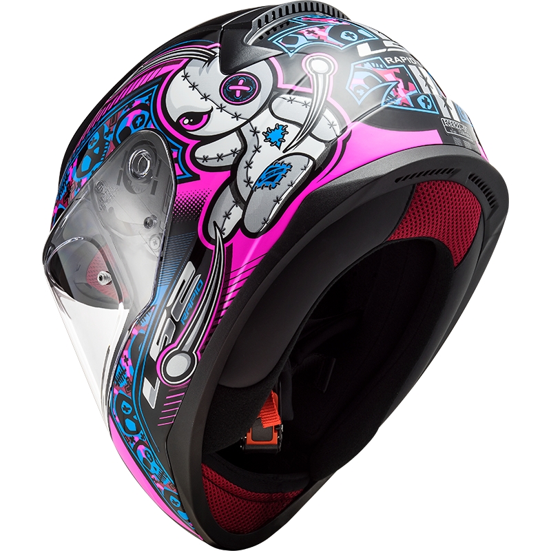 LS2 FF353 Rapid Mini Voodoo gyerek bukósisak fekete-fluo rózsaszín