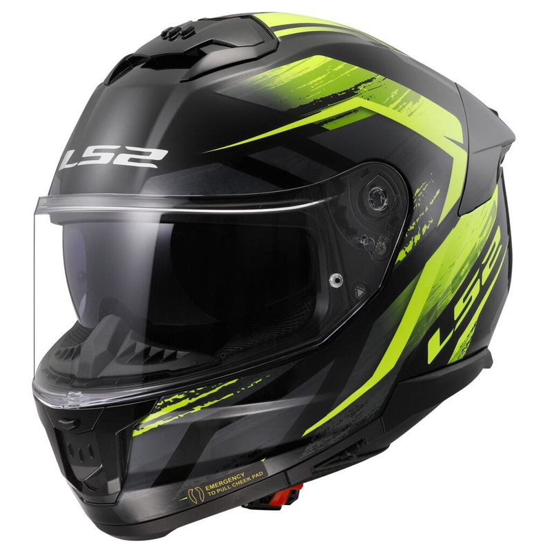 LS2 FF808 Stream II Fury zárt bukósisak fekete-fluo sárga