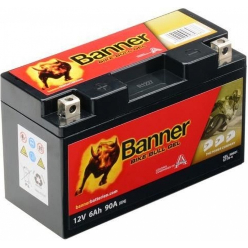 Banner Bike Bull Gel 12V, YT7B-4, YT7B-BS, 6AH, 90A zselés akkumulátor