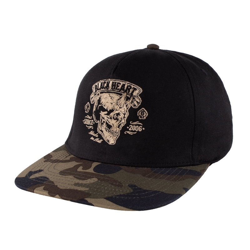 Black Heart Devil Skull baseball sapka camo