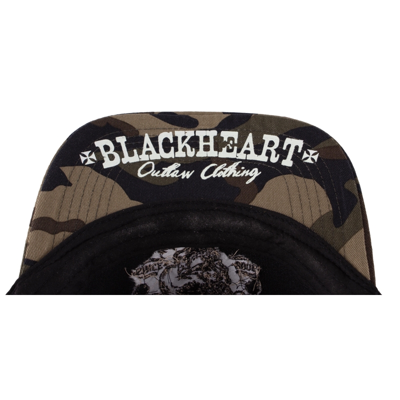 Black Heart Devil Skull baseball sapka camo