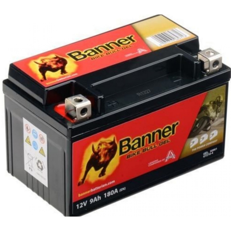 Banner Bike Bull Gel 12V, YTZ10S, YTZ10S-BS, 9AH, 180A zselés akkumlátor