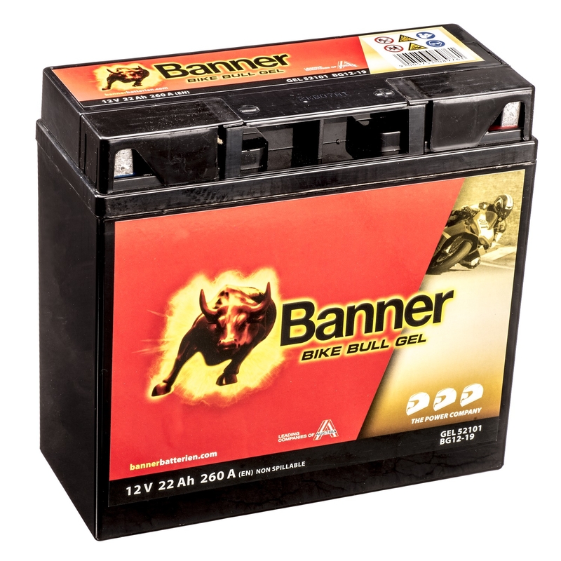 Banner Bike Bull Gel 12V, 51913, 22AH, 260A zselés akkumlátor