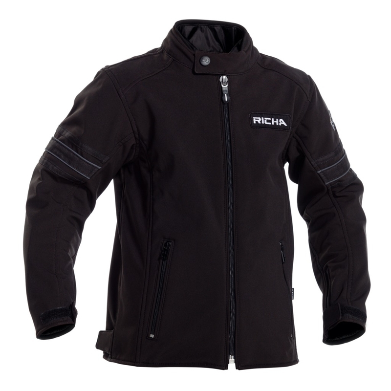RICHA Toulon 2 Softshell gyerek motoros kabát fekete kiárusítás