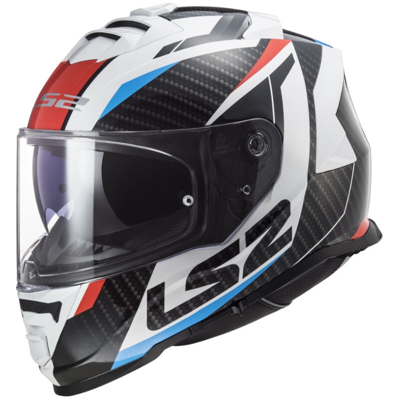LS2 FF800 Storm II Racer zárt bukósisak fehér-fekete-piros-kék