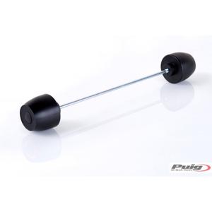 Axle sliders PUIG PHB19 21614N fekete without color caps, front