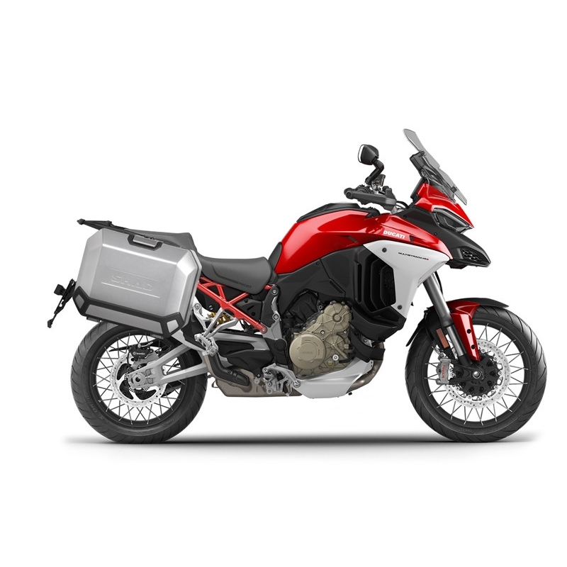 Complete set of 36L / 47L SHAD TERRA aluminum side cases, including mounting kit SHAD Ducati Multistrada 1200 V4