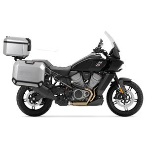 Complete set of aluminum cases SHAD TERRA, 55L topcase + 36L / 47L side cases, including mounting kit and plate SHAD Harley Davidson Pan America 1250