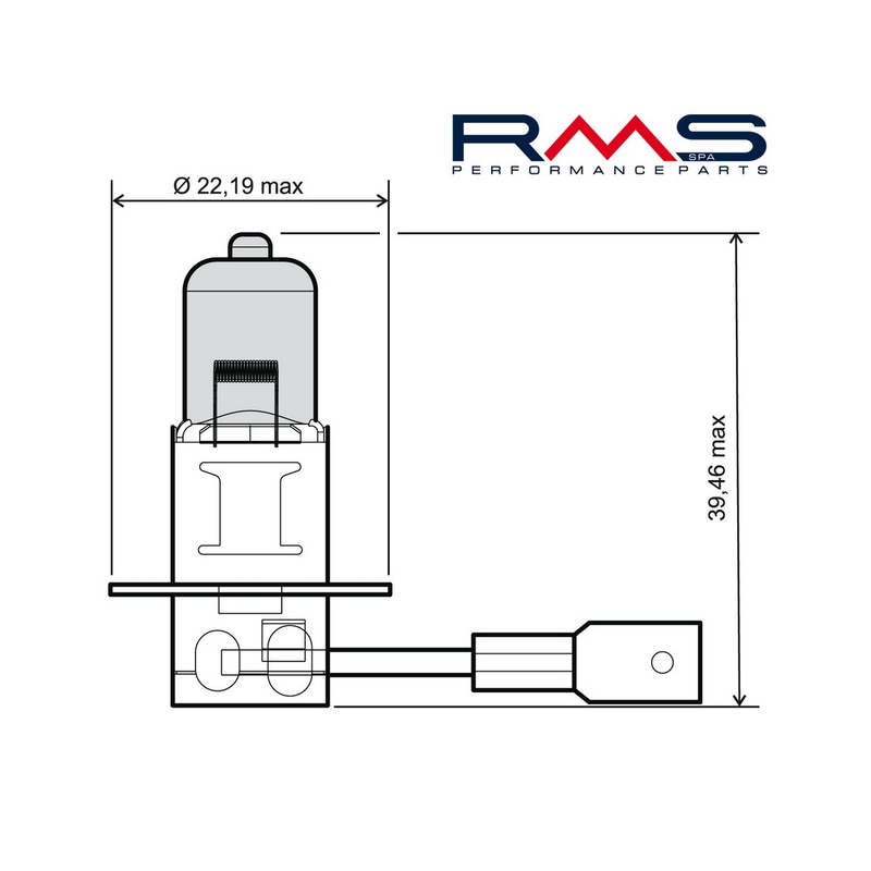 Izzó RMS 12V 55W, H3 fehér