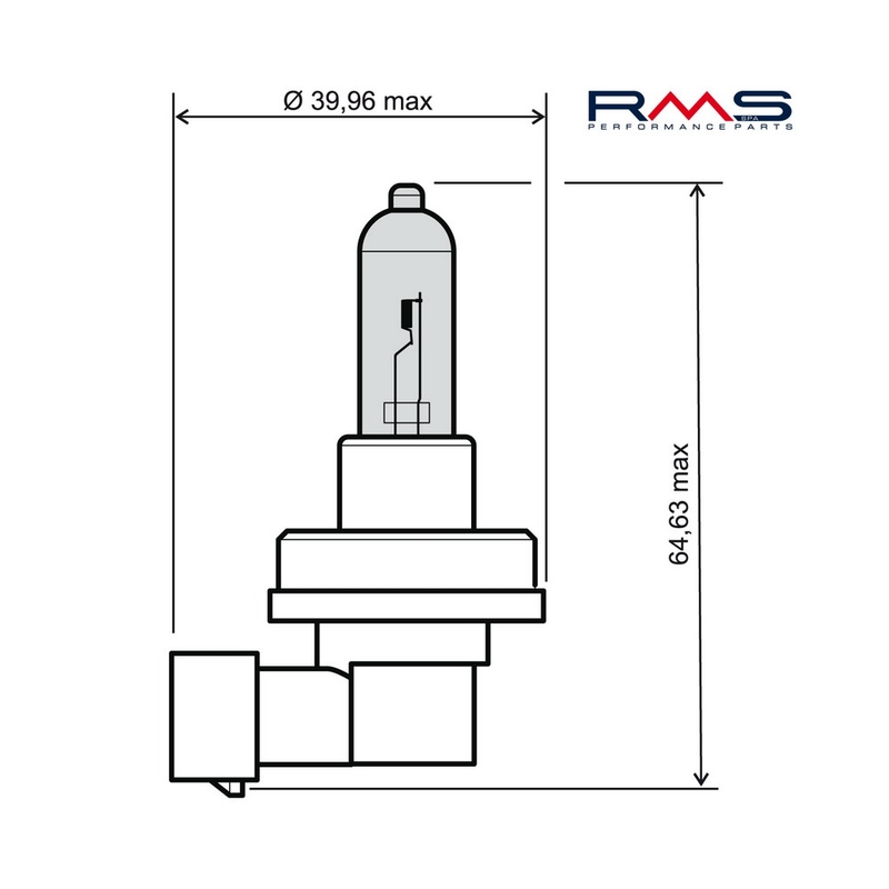 Izzó RMS 12V 35W, H8 fehér