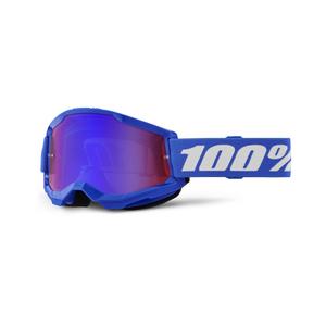 100% STRATA 2 New motocross szemüveg kék (piros-kék plexi)