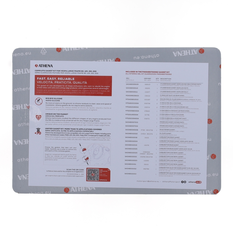 Motor tömítés készlet - teljes ATHENA with O-Rings (Engine oil seals not included)