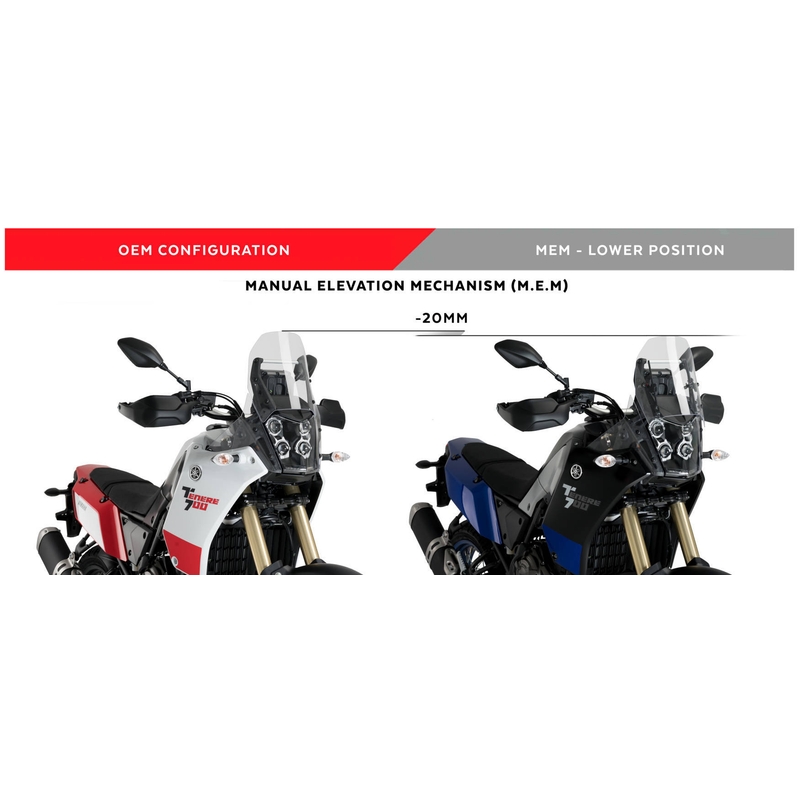 Manual regulation system PUIG fekete részére YAMAHA XTZ 700 Tenere 700 2019-2024