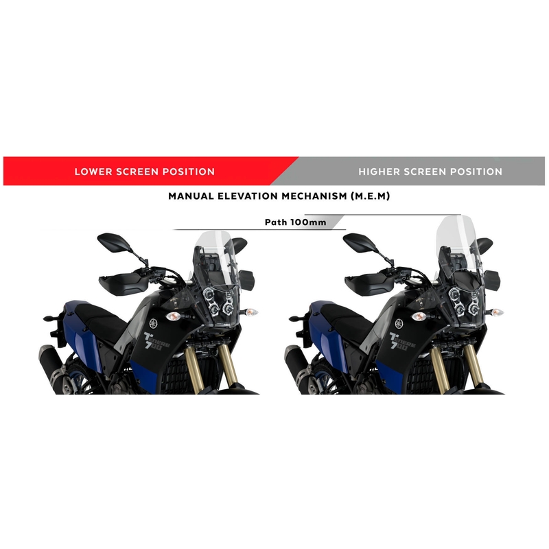 Manual regulation system PUIG fekete részére YAMAHA XTZ 700 Tenere 700 2019-2024