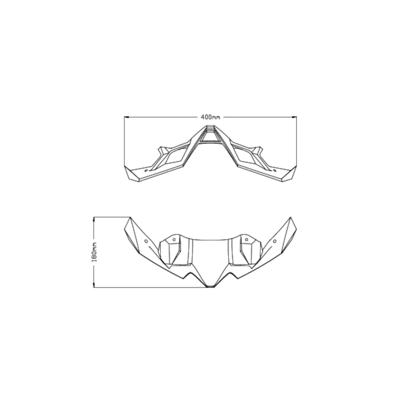 Front spoiler PUIG NAKED matt black