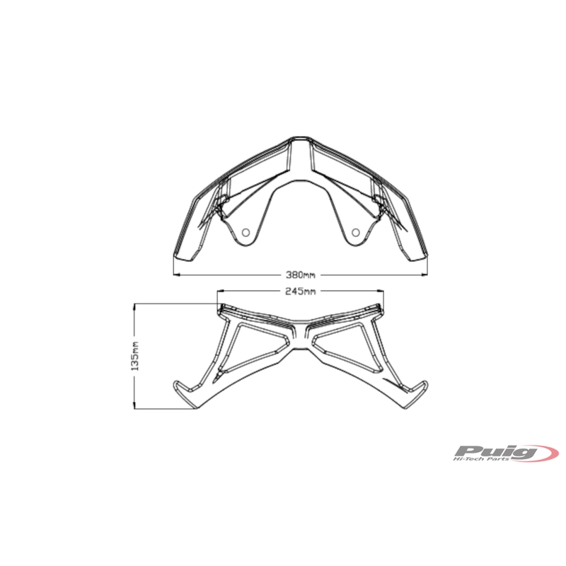 Front spoiler PUIG NAKED matt black