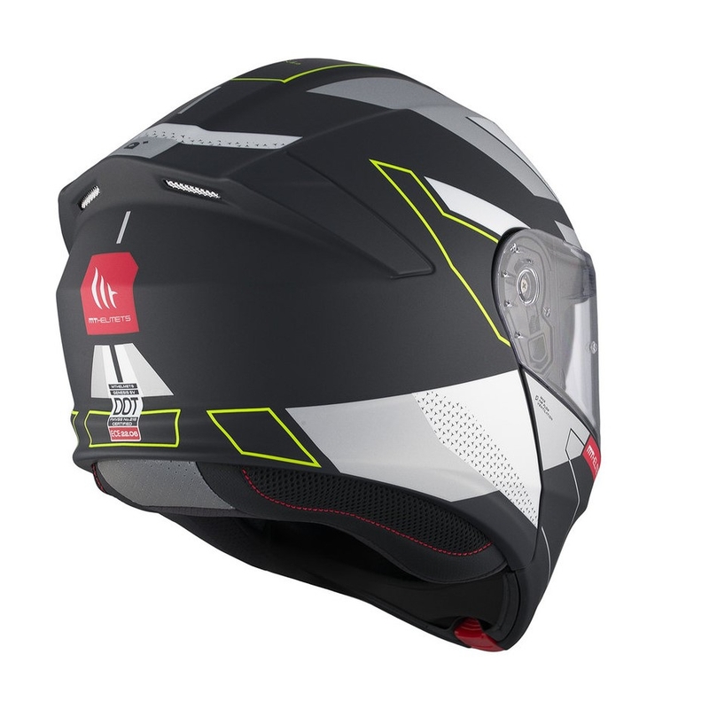 MT Genesis SV Talo B2 felnyitható bukósisak matt fekete-szürke-fluo sárga kiárusítás