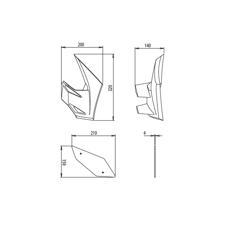 Side spoilers PUIG DOWNFORCE fekete