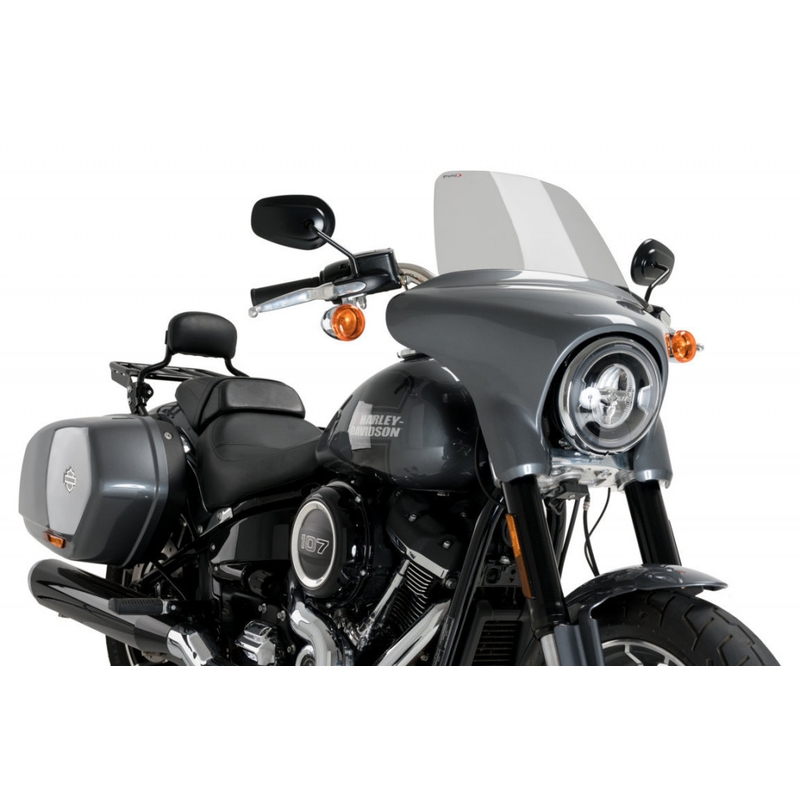 Windscreen PUIG HIGH-ROAD TOURING smoke részére HARLEY DAVIDSON FLSB 1745 Softail Sport Glide 2018-2024