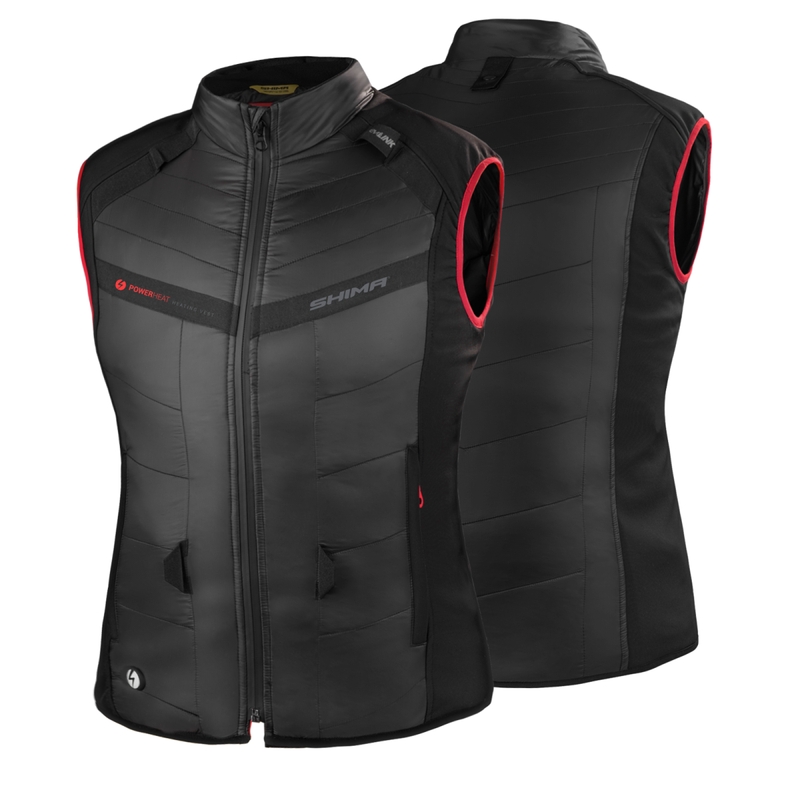 Shima Powerheat Vest női fűthető mellény fekete-piros