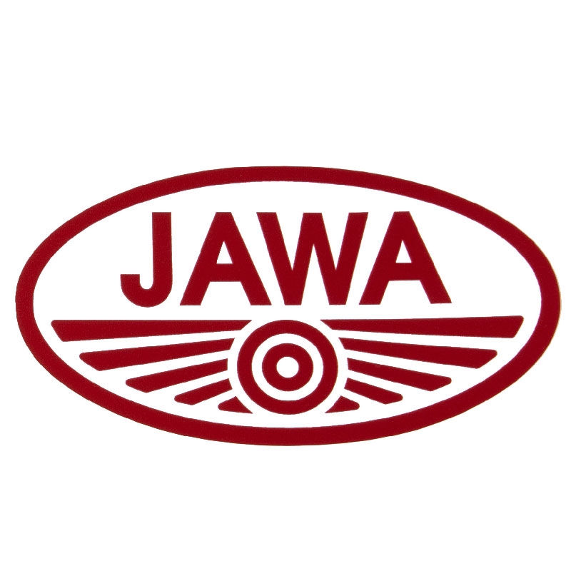 JAWA matrica piros szegéllyel