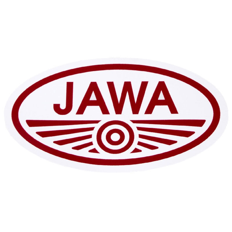 JAWA matrica fehér szegéllyel