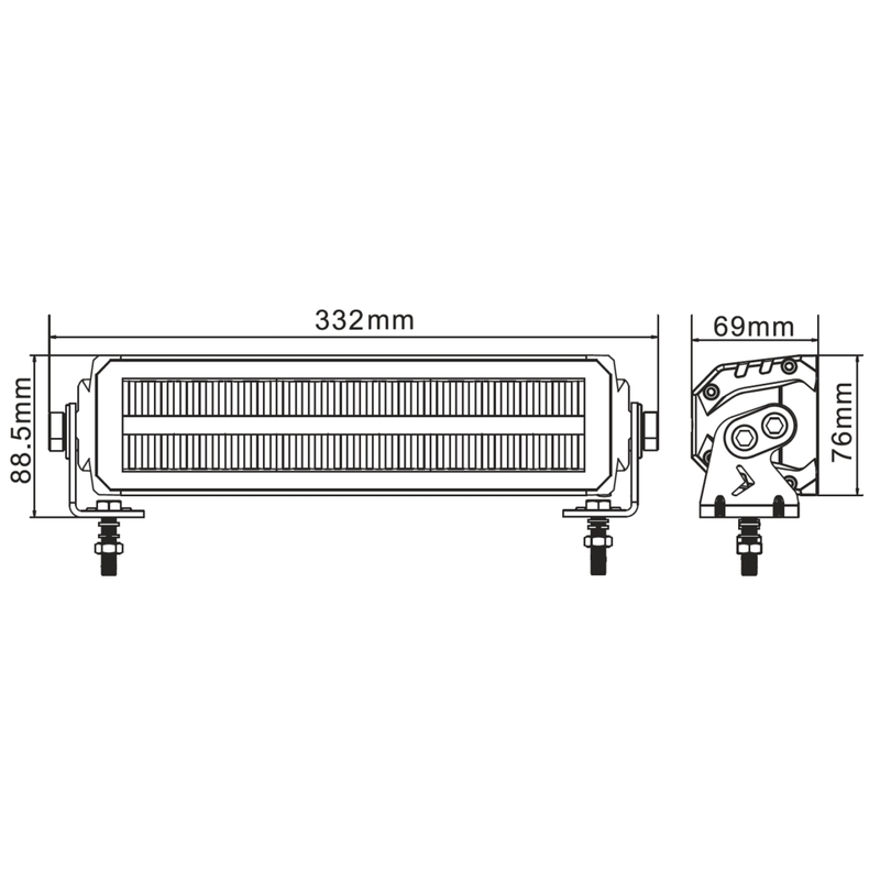 SHARK LED LIGHT BAR EU HOMOLOGATED OSRAM 12", 60W LED fényrámpa