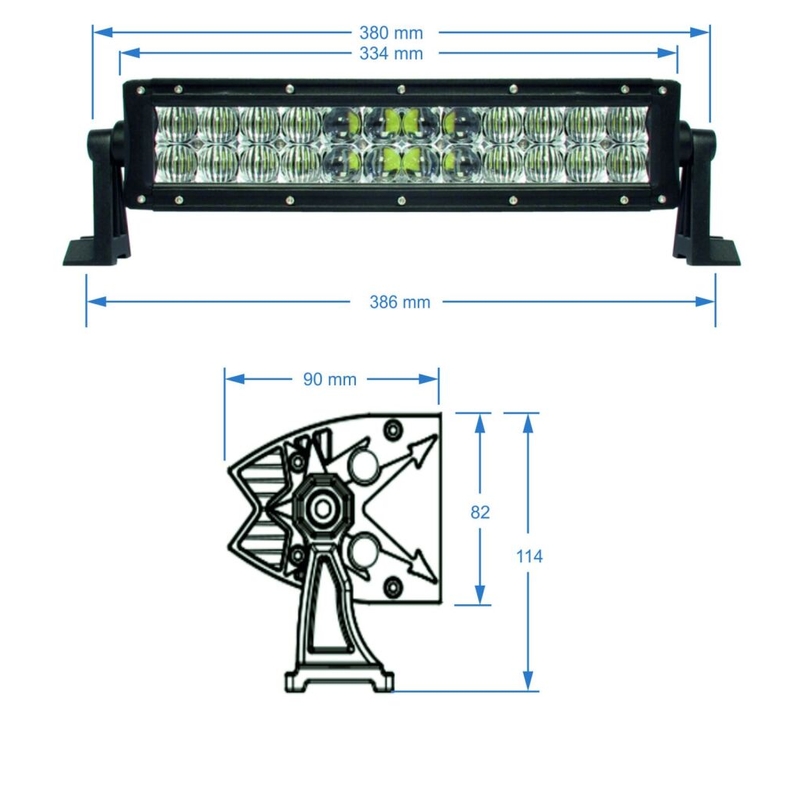 SHARK LED LIGHT BAR,5D,13.5",72W LED fényrámpa
