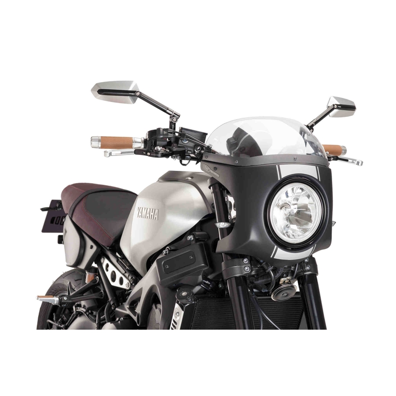 Windshield PUIG SEMI-FAIRING matt black áttetsző