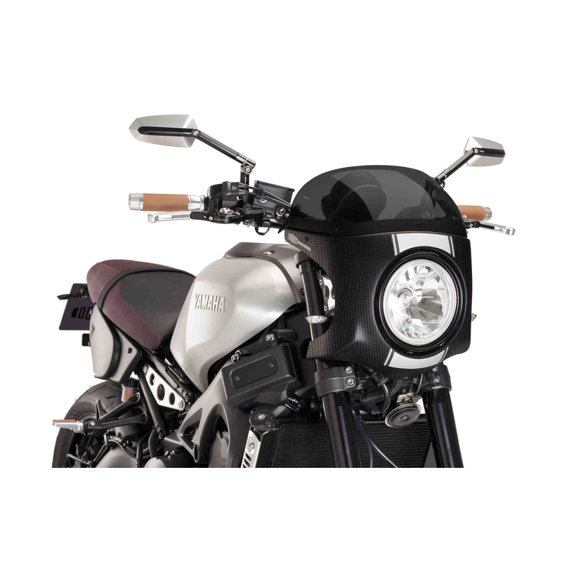 Windshield PUIG SEMI-FAIRING carbon look dark smoke