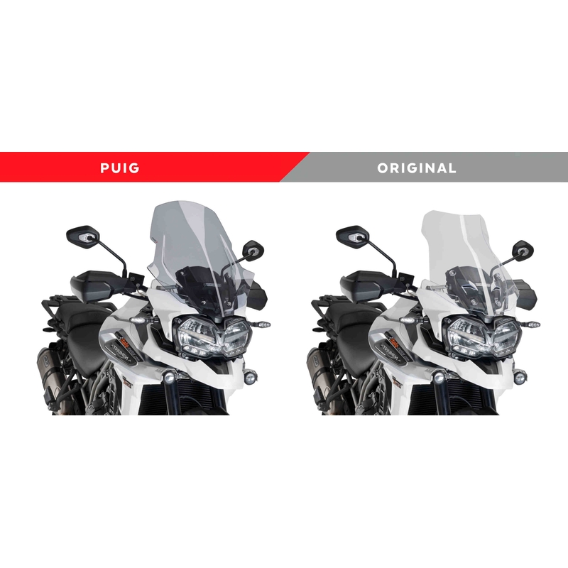 Windscreen PUIG TOURING smoke részére TRIUMPH Tiger 1200 Explorer / GT Explorer 2018-2019