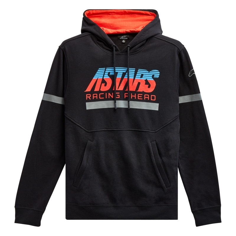 Alpinestars Club Hoodie pulóver fekete-piros-kék-szürke