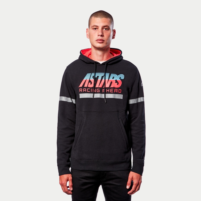 Alpinestars Club Hoodie pulóver fekete-piros-kék-szürke