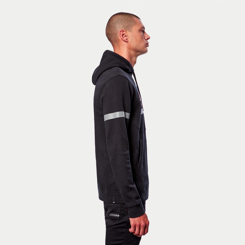 Alpinestars Club Hoodie pulóver fekete-piros-kék-szürke