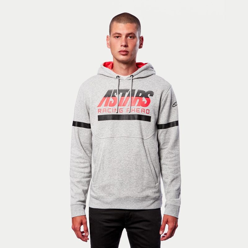 Alpinestars Club Hoodie pulóver szürke-fekete-piros