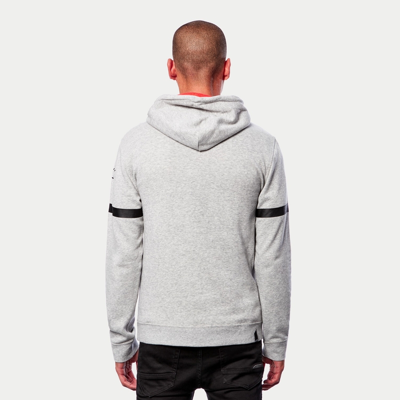 Alpinestars Club Hoodie pulóver szürke-fekete-piros