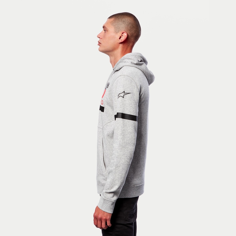 Alpinestars Club Hoodie pulóver szürke-fekete-piros
