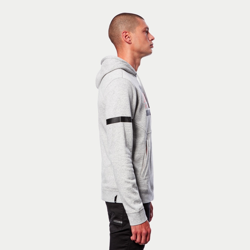 Alpinestars Club Hoodie pulóver szürke-fekete-piros