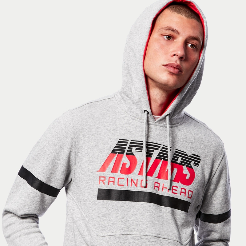 Alpinestars Club Hoodie pulóver szürke-fekete-piros