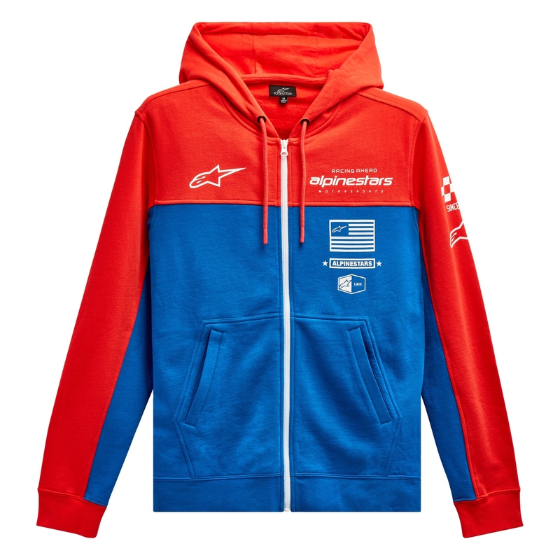 Alpinestars H Block Hoodie pulóver fluo piros-világos kék