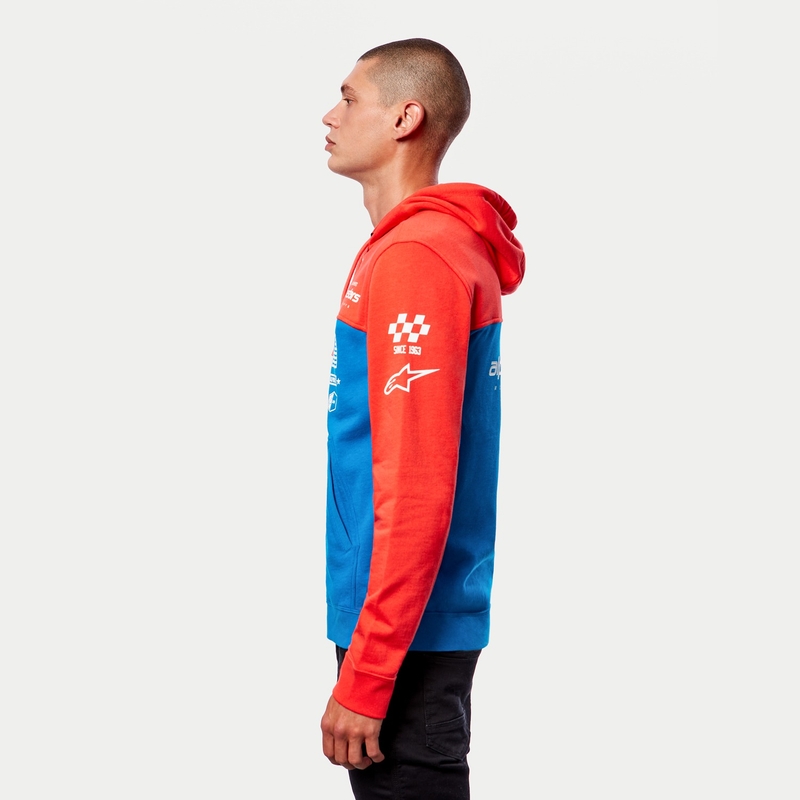 Alpinestars H Block Hoodie pulóver fluo piros-világos kék
