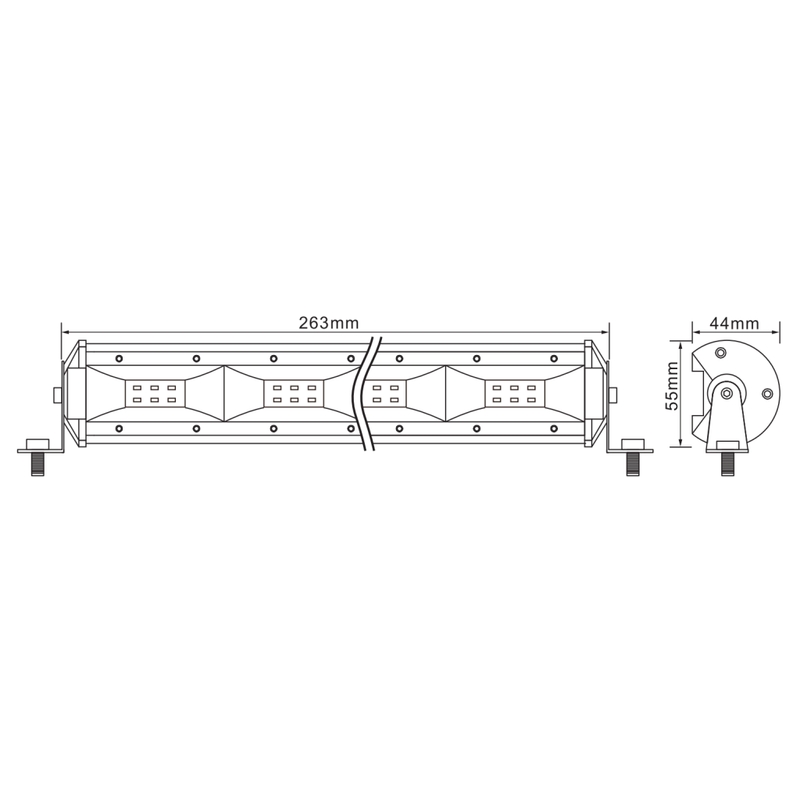 SHARK LED LIGHT BAR 10.5" 24W 2400LM - LED fényrámpa