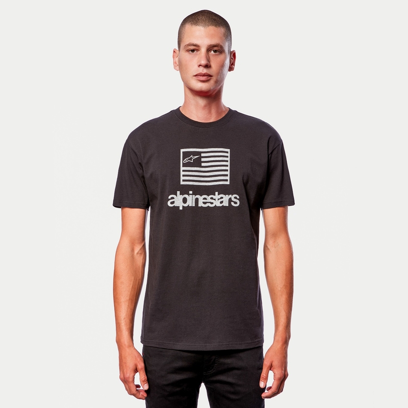 Alpinestars Flag Tee rövidujjú trikó fekete-fehér