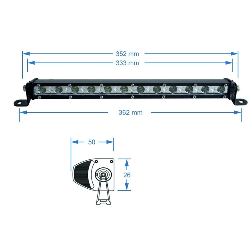 SHARK LED LIGHT BAR 13", 36W LED fényrámpa