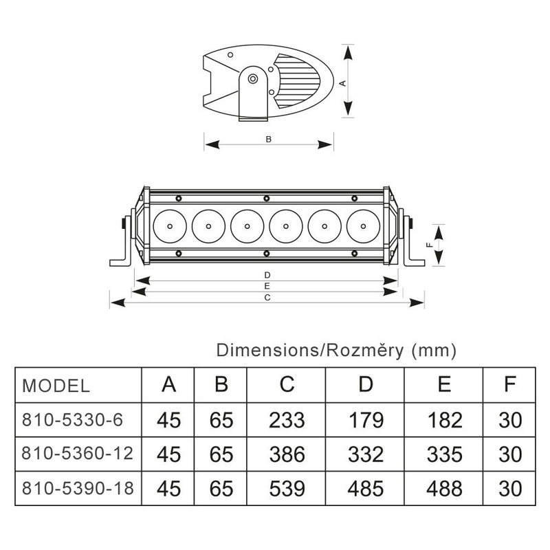 SHARK LED LIGHT BAR 13", 60W - LED fényrámpa