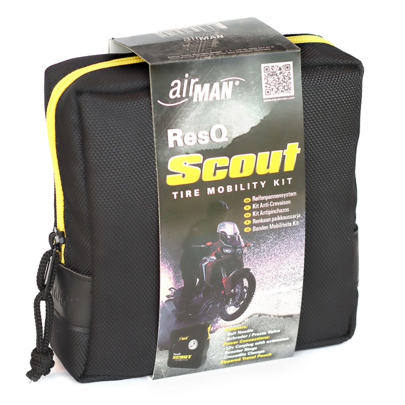 AirMan ResQ Scout abroncsjavító készlet kompresszorral + 100ml utántöltővel